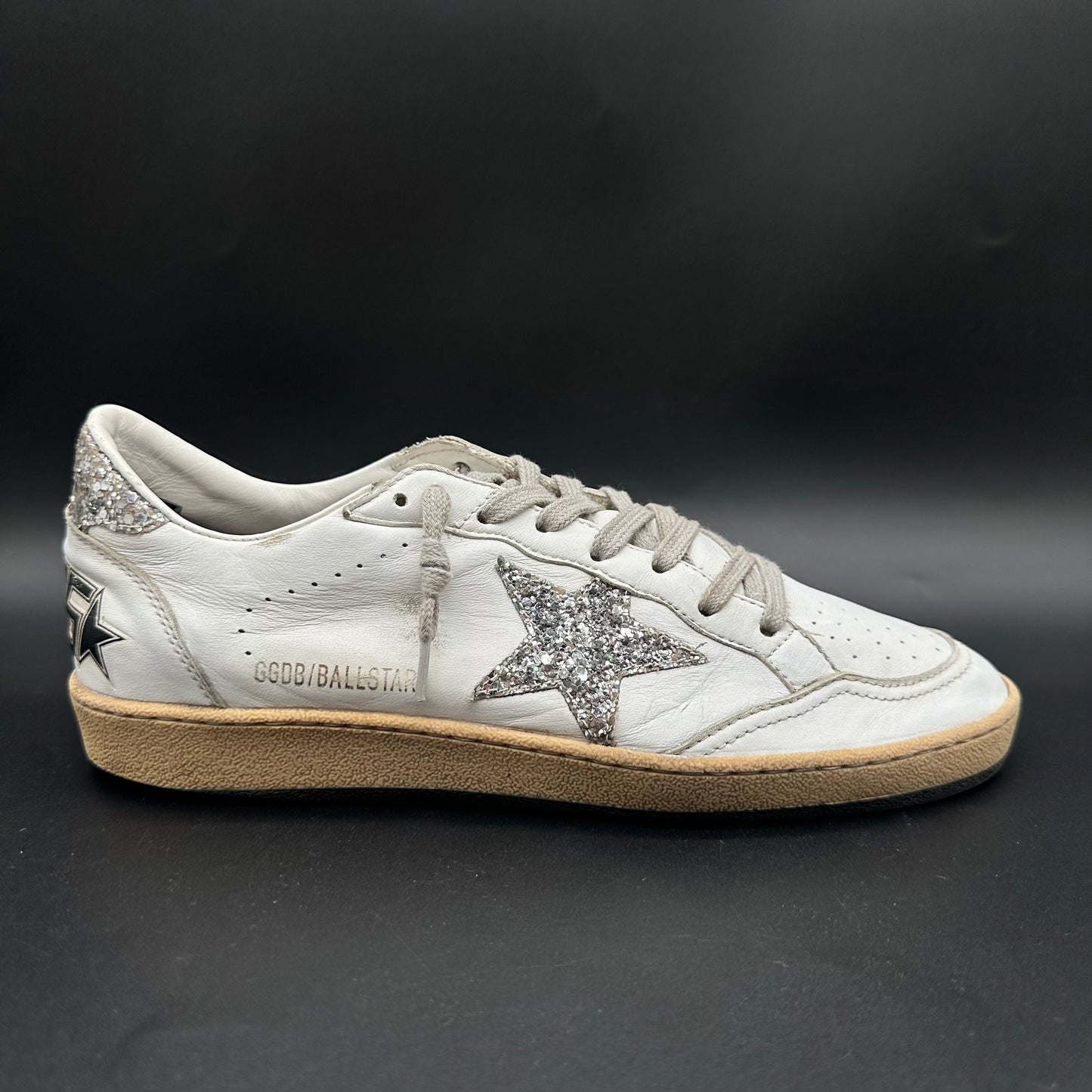 Golden Goose Ballstar - Blanc Argent Paillettes C1390