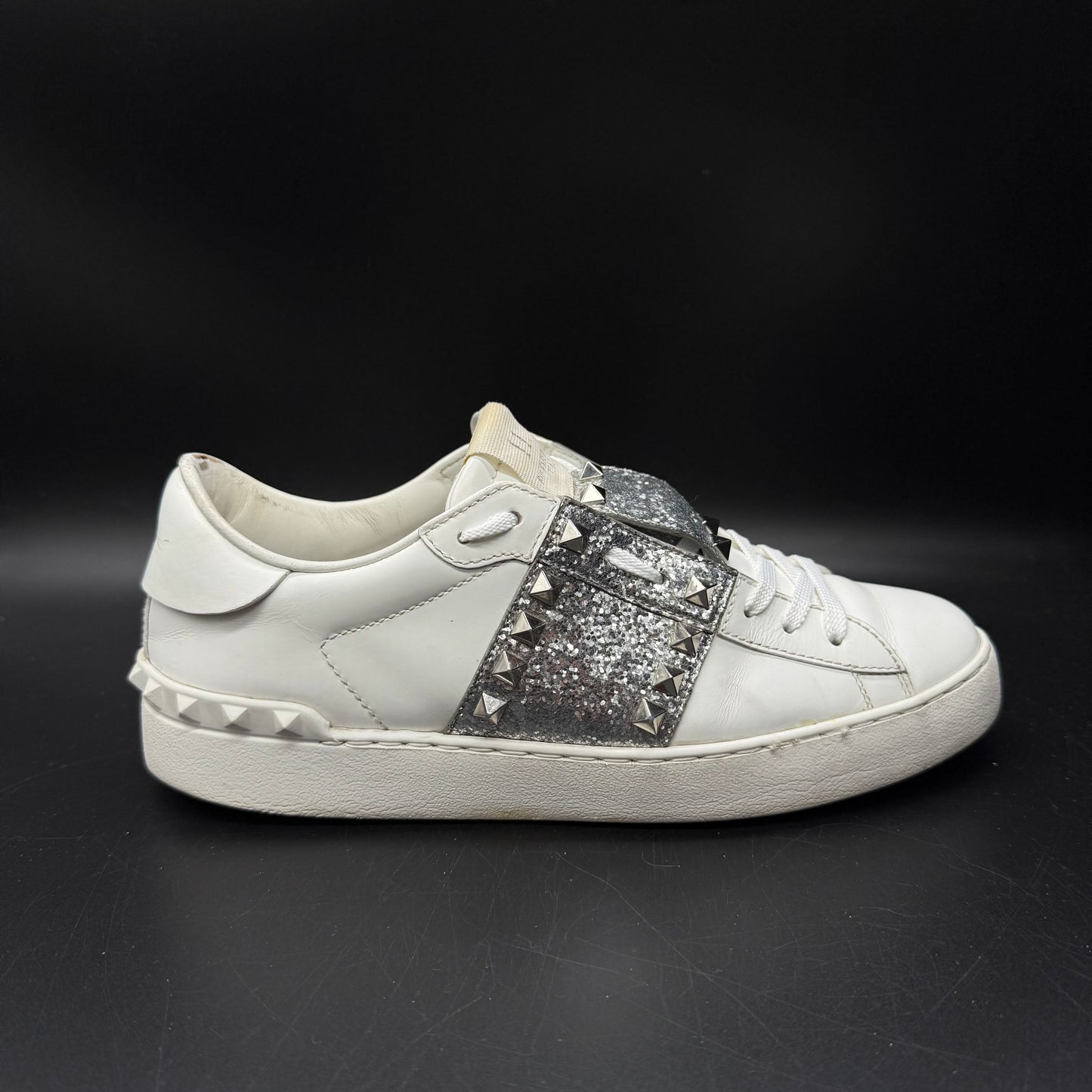 Valentino Open - Blanc Paillette Argenté