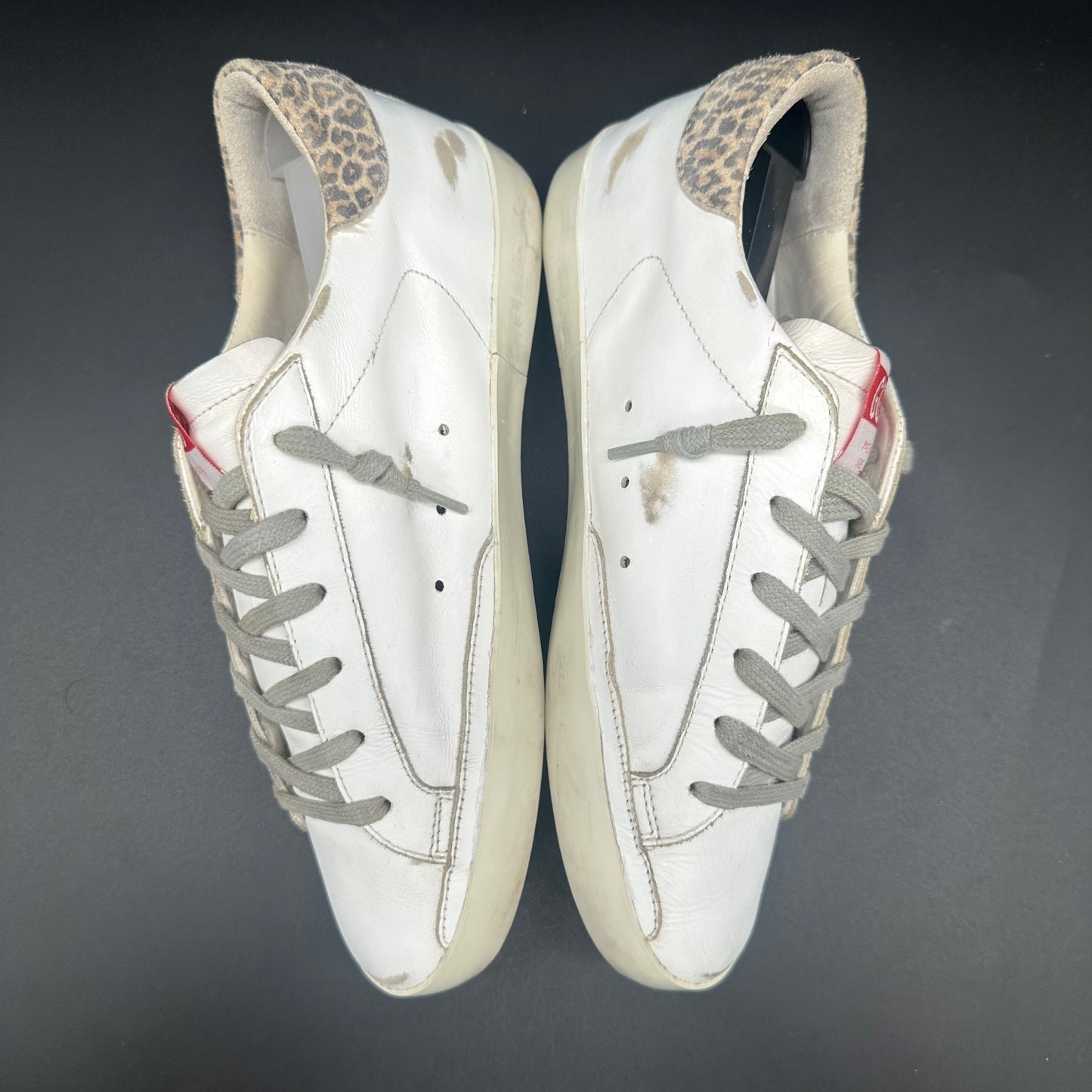 Golden Goose Superstar - Blanc Léopard Or Paillettes J021