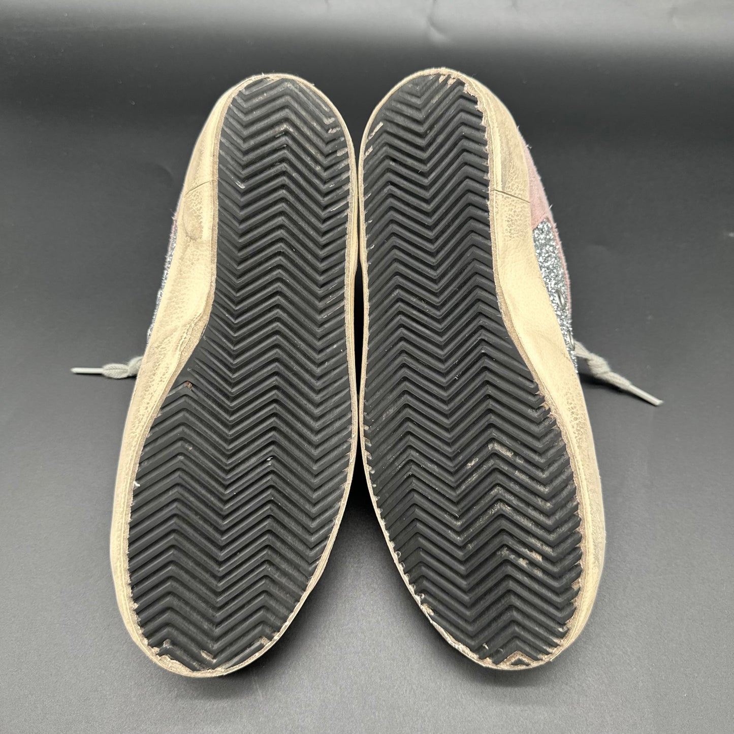 Golden Goose Superstar - Rose Noir Argent Paillettes C1440