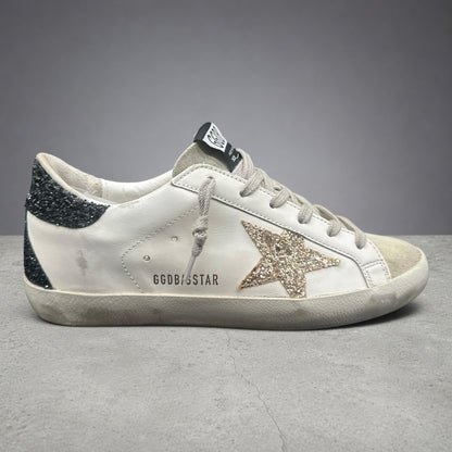 Golden Goose Superstar - Blanc Noir Or Paillettes P434