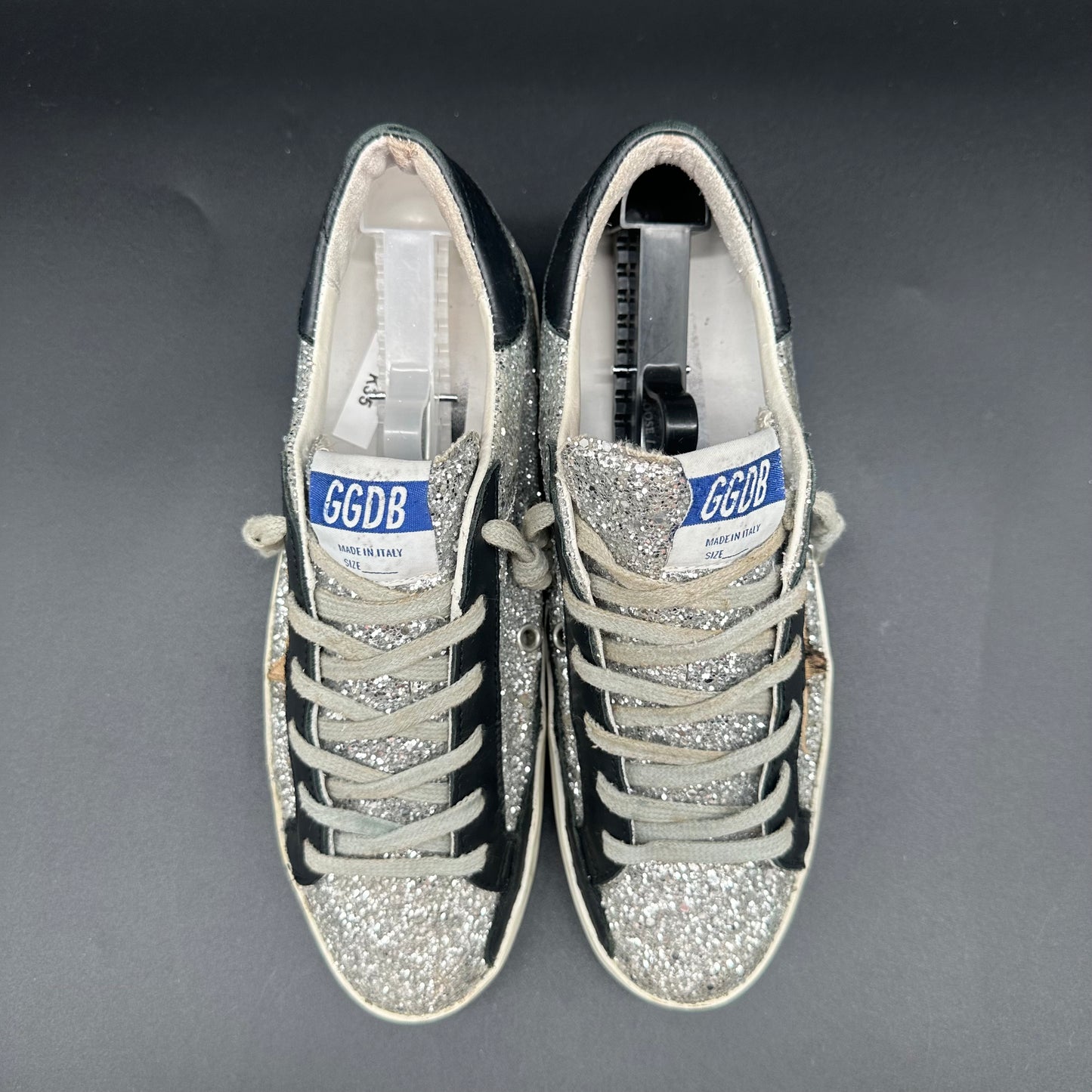 Golden Goose Superstar - Noir Léopard Argent Paillettes K35