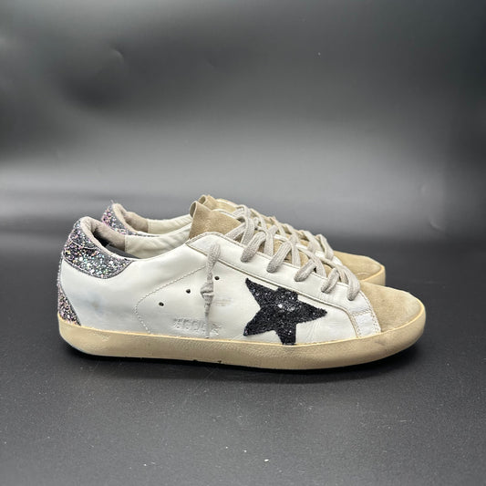 Golden Goose Superstar - Blanc Paillette Noir ◾️