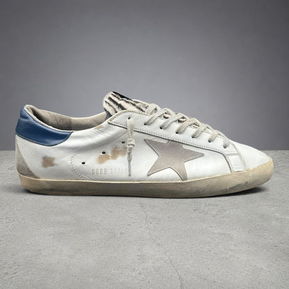 Golden Gooss Superstar - Blanc Bleu Zèbre C1363