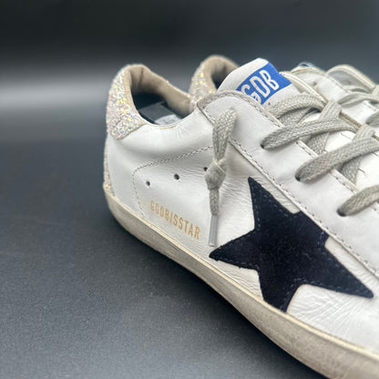 Golden Goose Superstar - Blanc Noir Paillettes C1118