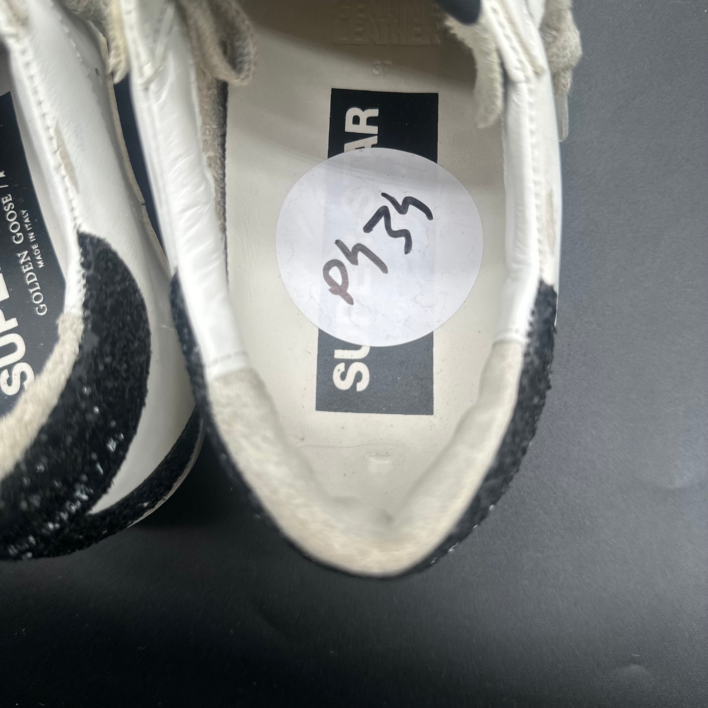 Golden Goose Superstar - Blanc Noir Or Paillettes P434