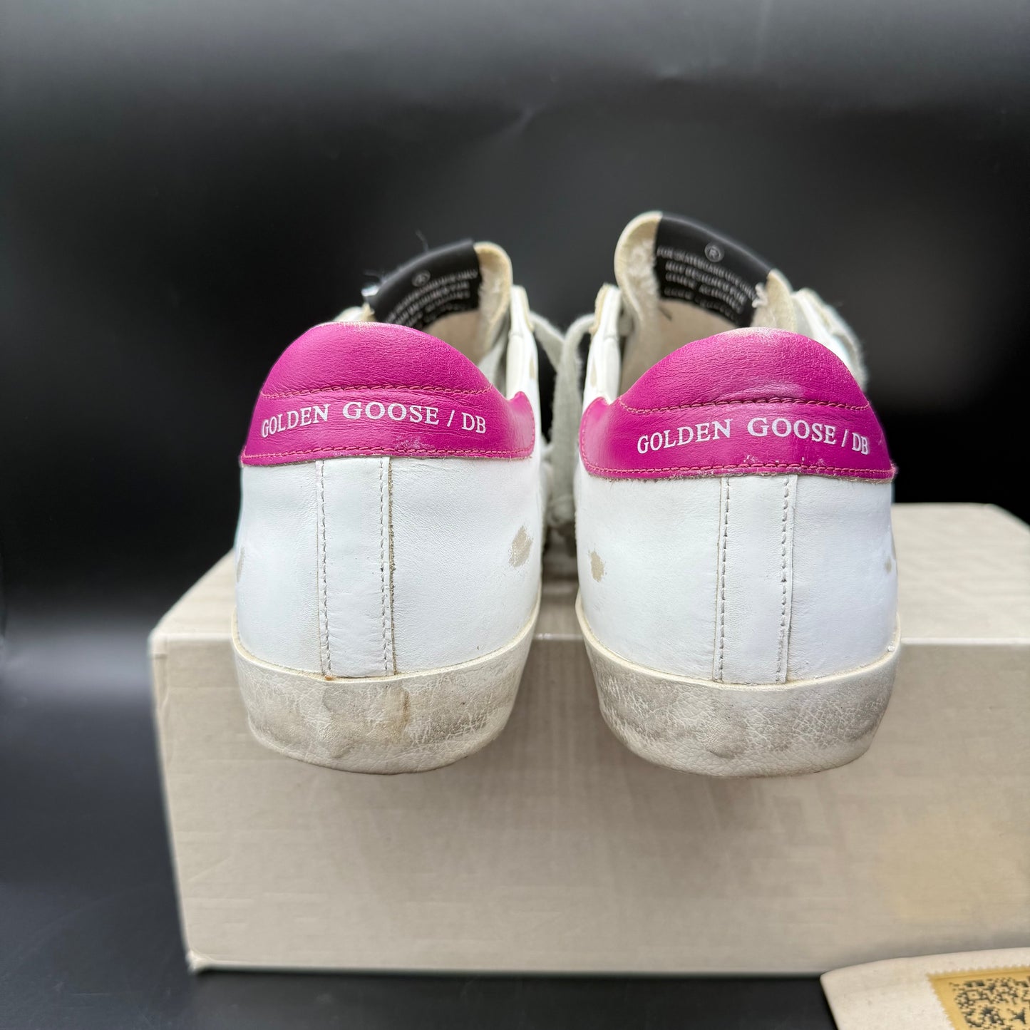 Golden Goose Superstar - Blanc Rose Paillette Noir