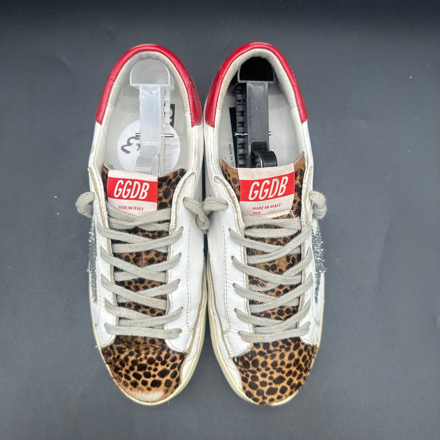 Golden Goose Superstar - Blanc Rouge Léopard Paillettes K43