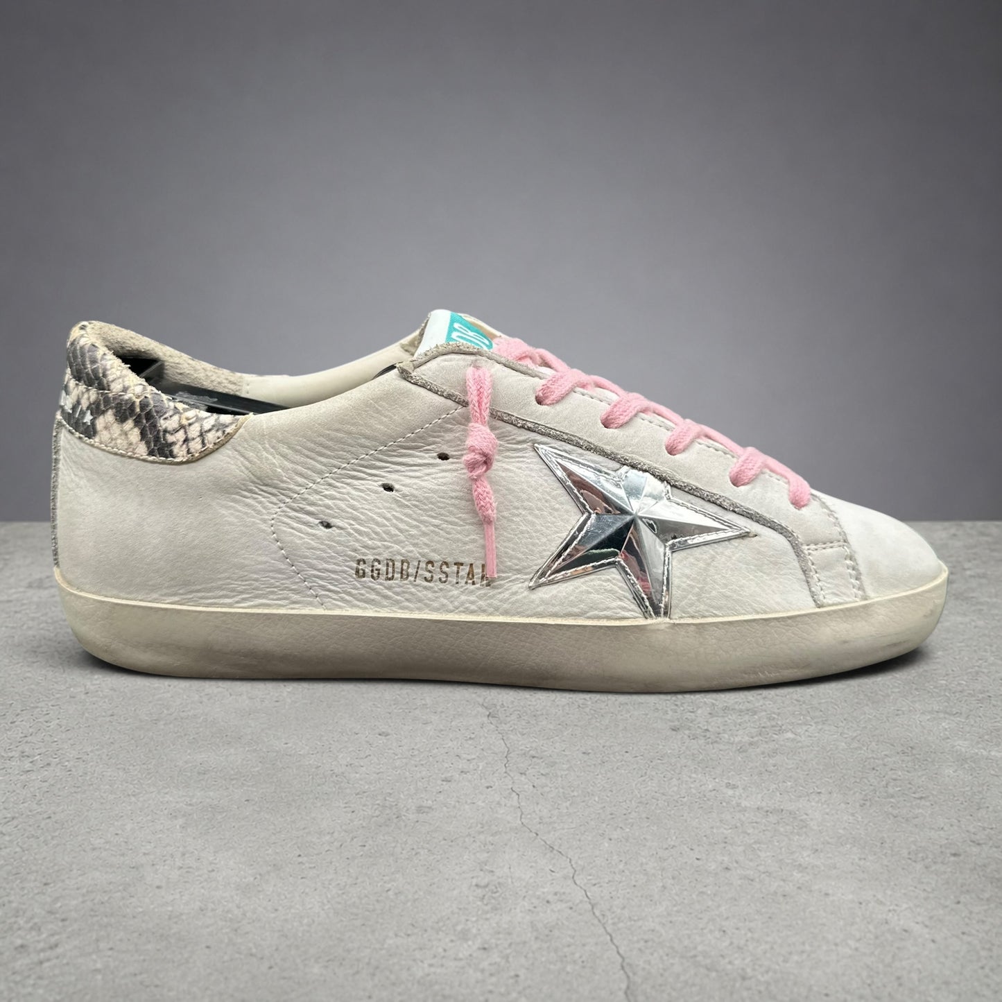 Golden Goose Superstar - Beige Rose Argent Croco C1418