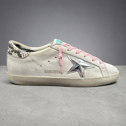 Golden Goose Superstar - Beige Rose Argent Croco C1418