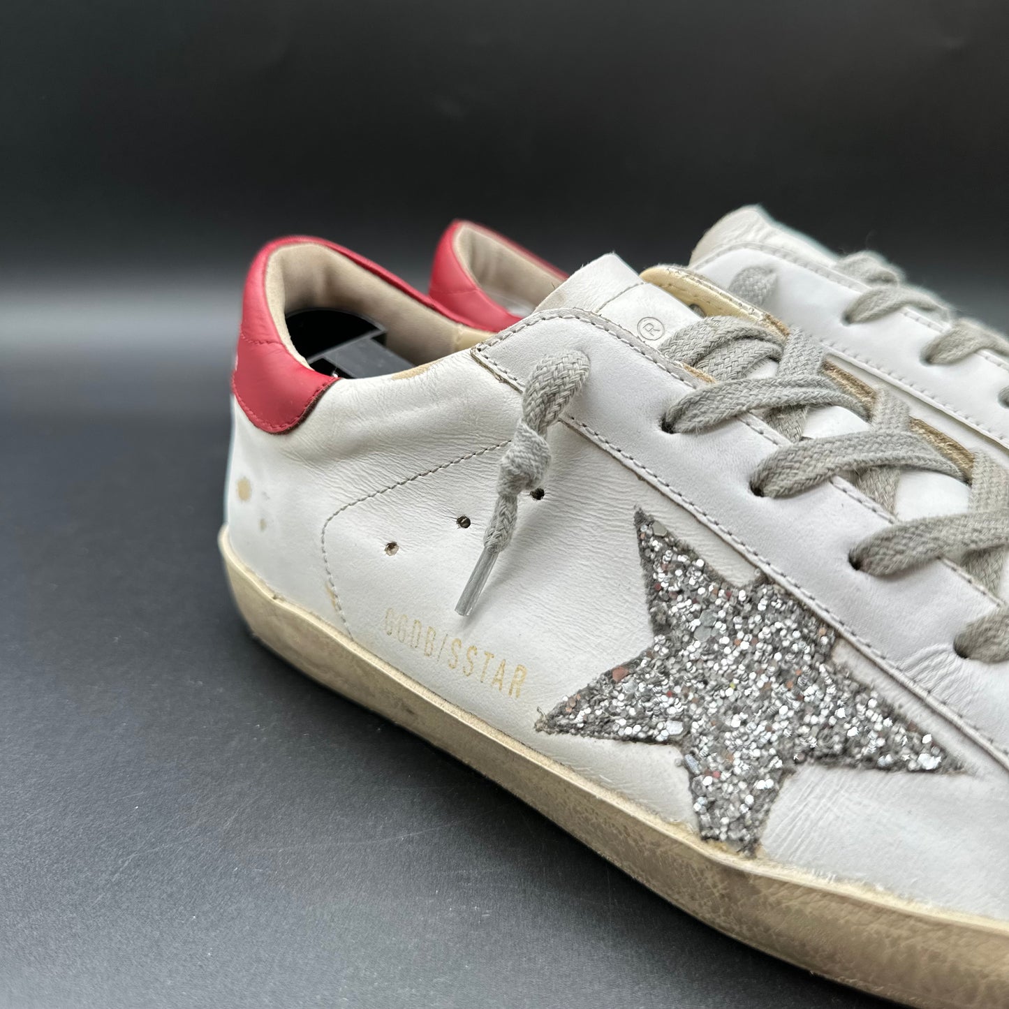 Golden Goose Superstar - Blanc Rouge Argent Paillettes C1455