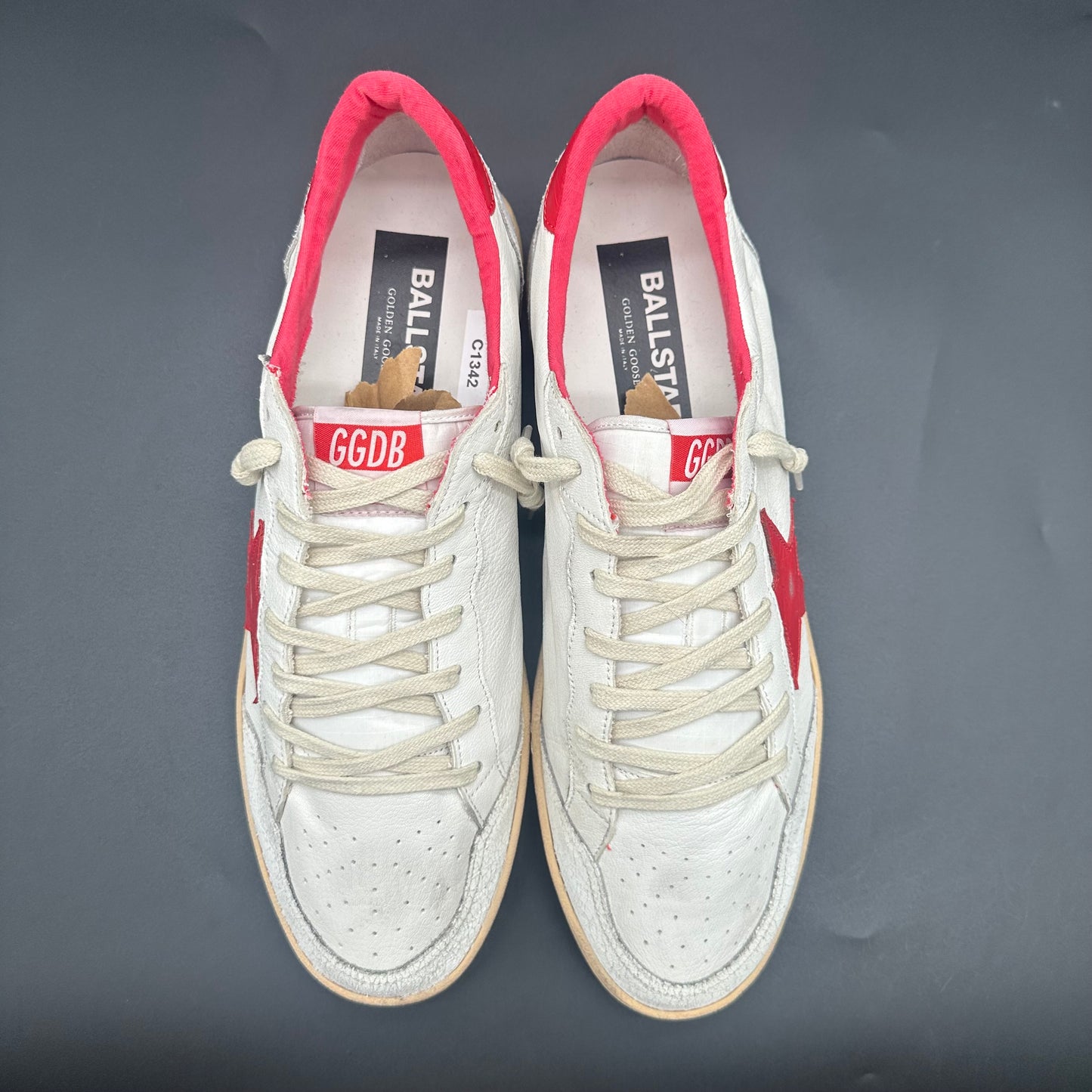 Golden Goose Ballstar - Blanc Rouge C1342