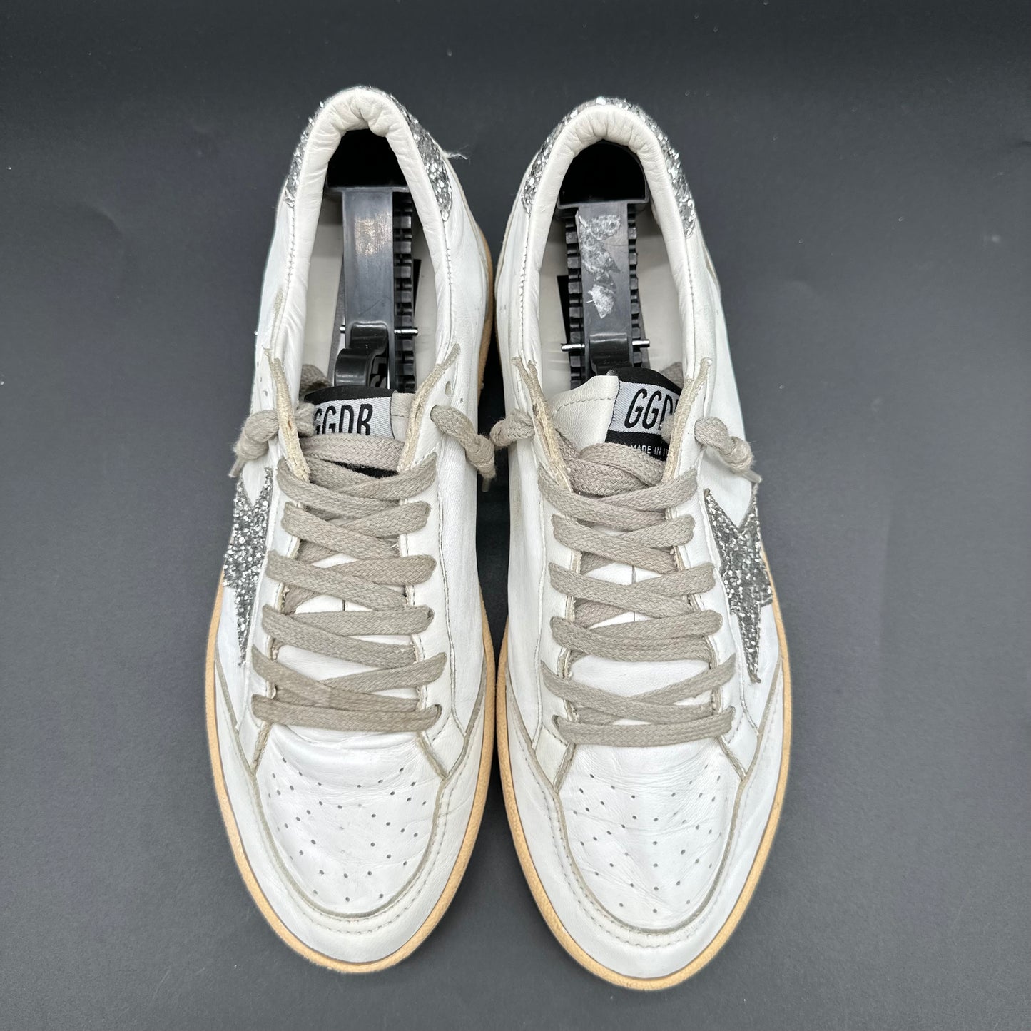 Golden Goose Ballstar - Blanc Argent Paillettes C1353