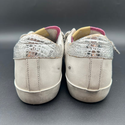Golden Goose Superstar - Blanc Argent Rose Noir Paillettes C1415